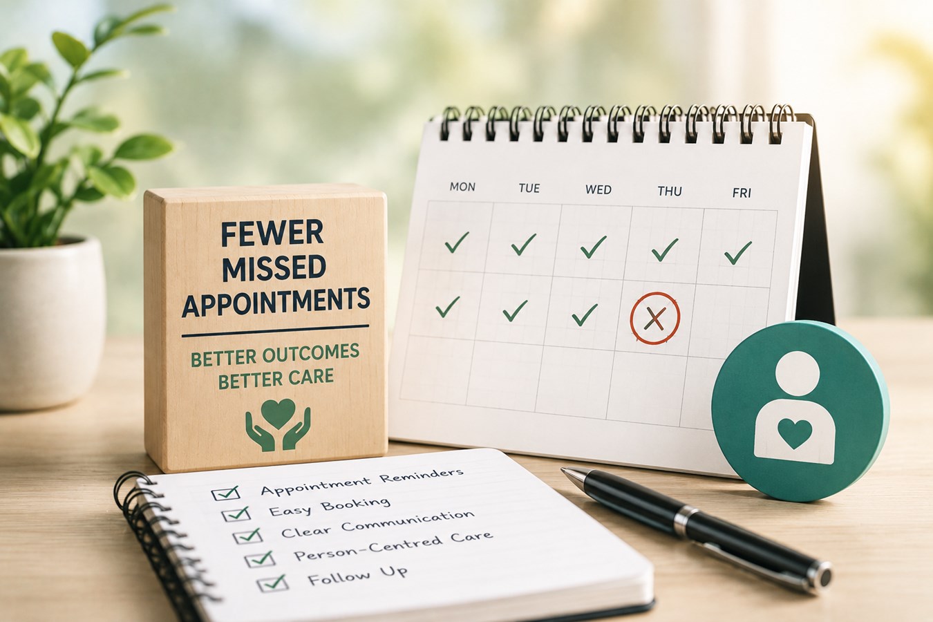 Mental health service manager reviewing appointment attendance rates