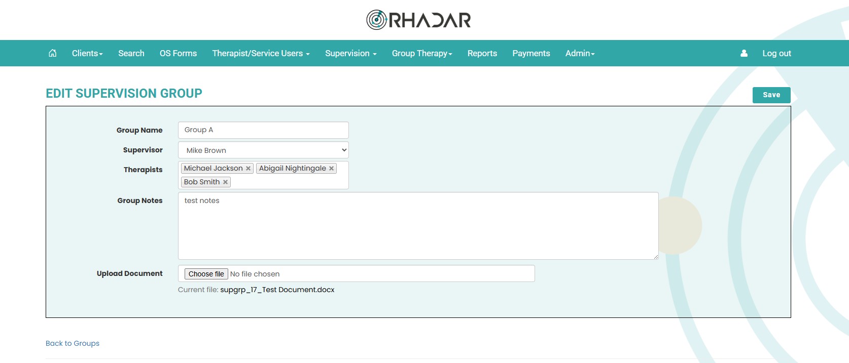 Rhadar Supervision Group Details